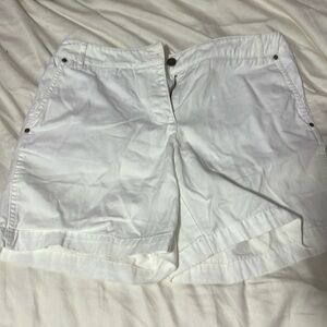 jones new york white denim shorts